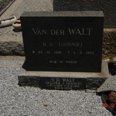 WALT R.B., van der 1915-1965 &amp; Jacoba J. 1922-1990