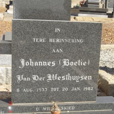 WESTHUYSEN Johannes, van der 1933-1982