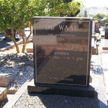 WAAL Andries, de 1903-1982
