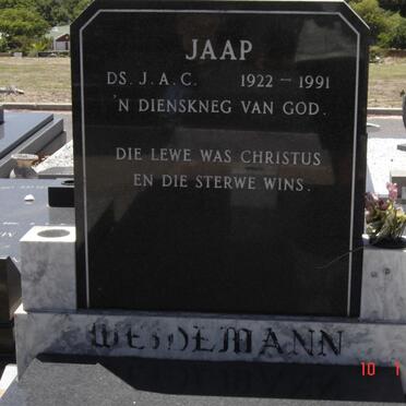 WEIDEMAN J.A.C. 1922-1991