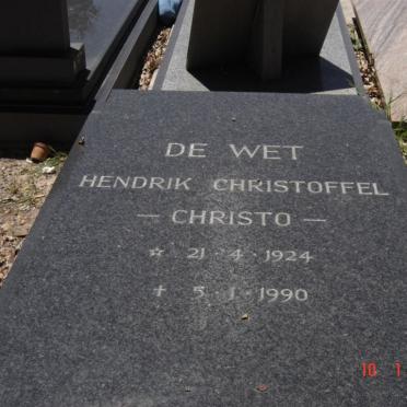 WET Hendrik Christoffel, de 1924-1990