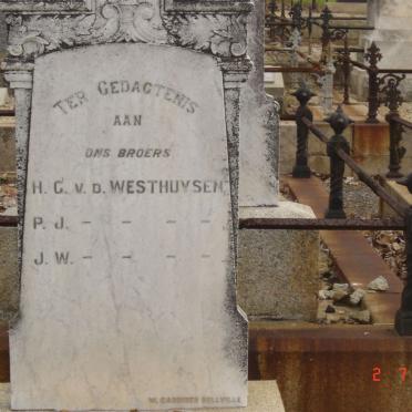 WESTHUIZEN H.G., van der :: VAN DER WESTHUIZEN P.J. :: VAN DER WESTHUIZEN J.W.