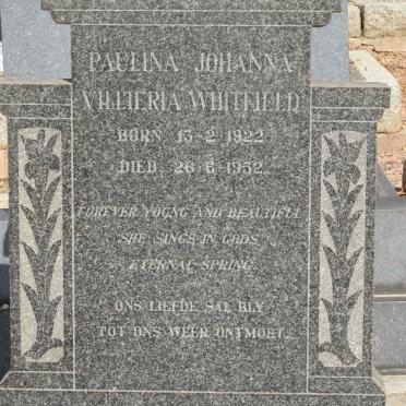 WHITFIELD Paulina Johanna Villieria 1922-1952