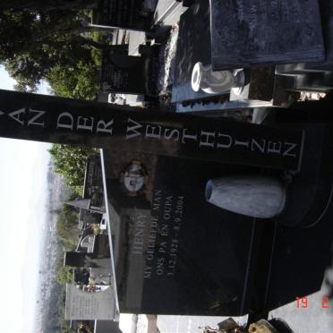 WESTHUIZEN Henry, van der 1928-2004