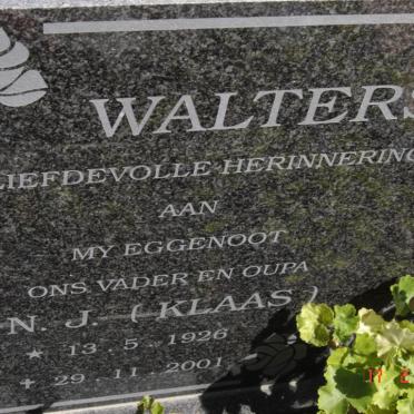 WALTERS N.J. 1926-2001