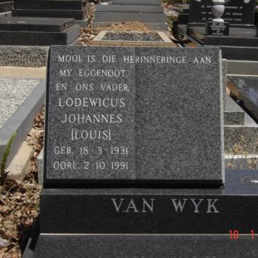 WYK Lodewicus Johannes, van 1931-1991