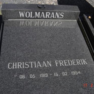 WOLMARANS Christiaan Frederik 1919-1994