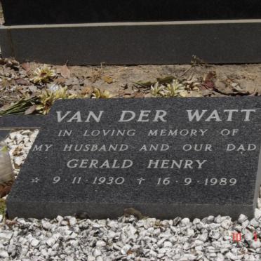 WATT Gerald Henry, van der 1930-1989
