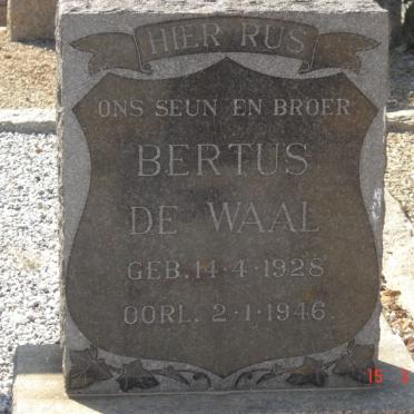 WAAL Bertus, de 1928-1946
