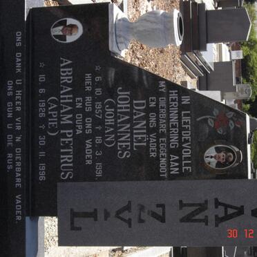 ZYL Abraham Petrus, van 1926-1996 :: VAN ZYL Daniel Johannes 1957-1991