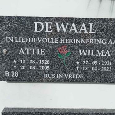 WAAL Attie, de 1928-2005 &amp; Wilma 1931-2021