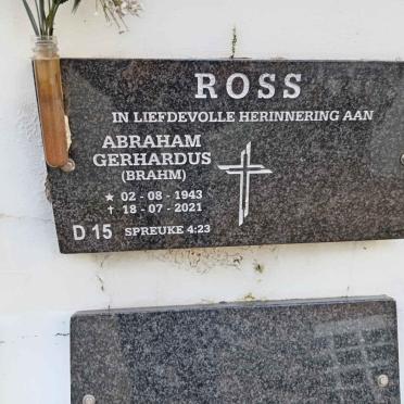 ROSS Abraham Gerhardus 1943-2021