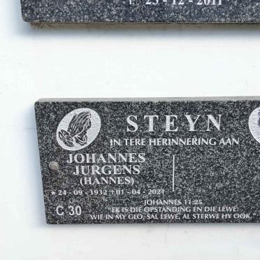 STEYN Johannes Jurgens 1932-2021