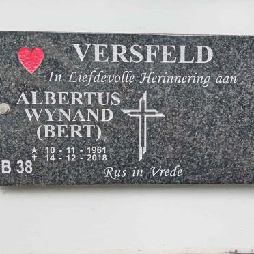 VERSFELD Albertus Wynand 1961-2018