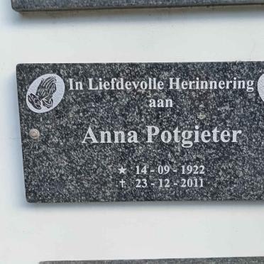 POTGIETER Anna 1922-2011