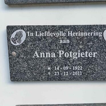 POTGIETER Anna 1922-2011
