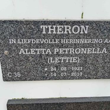 THERON Aletta Petronella 1921-2013