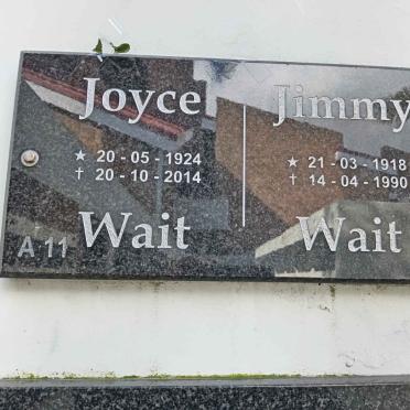 WAIT Jimmy 1918-1990 &amp; Joyce 1924-2014