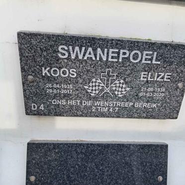 SWANEPOEL Koos 1935-2017 &amp; Elize 1938-2020