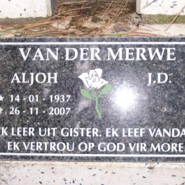 MERWE Aljoh, van der 1937-2007 &amp; J.D.