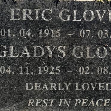 GLOVER Eric 1915-2000 &amp; Gladys 1925-2007