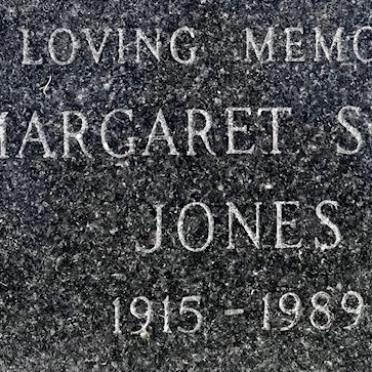 JONES Margaret Sybil 1915-1989