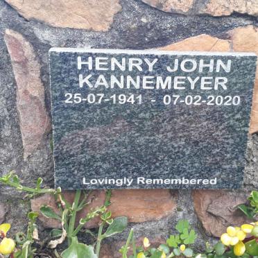 KANNEMEYER Henry John 1941-2020