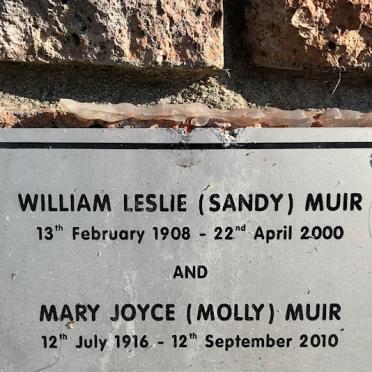 MUIR William Leslie 1908-2000 &amp; Mary Joyce 1916-2010