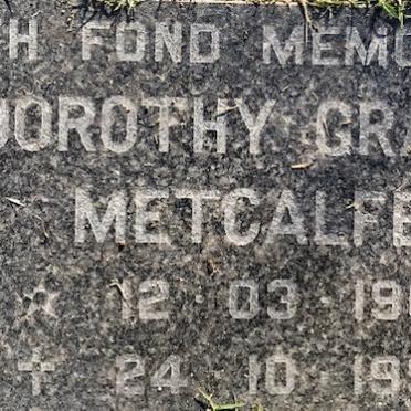 METCALFE DorOthy Grace 1906-1993