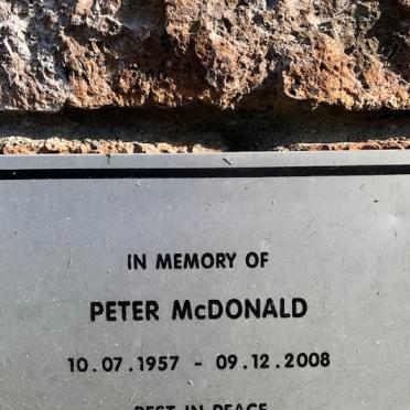 MCDONALD Peter 1957-2008