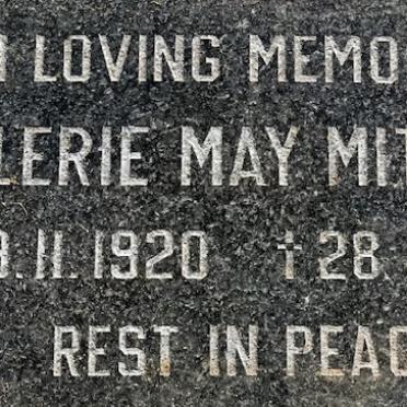 MITCHELL Valerie May 1920-1995