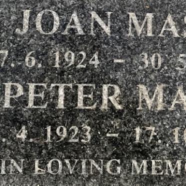 MASS Peter 1923-2005 &amp; Joan 1924-2000