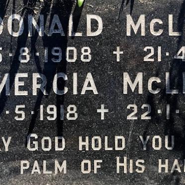 McLEAN Donald 1908-1986 &amp; Mercia 1918-2005