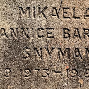 SNYMAN Mikaela Lannice Barling 1973-1973