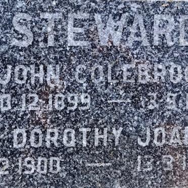 STEWARD John Colebrook 1899-1972 &amp; Dorothy Joan 1900-1996