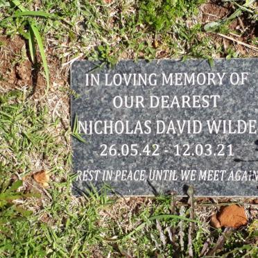 WILDE Nicholas David 1942-2021
