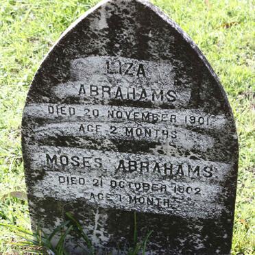 ABRAHAMS Liza 1901-1901 :: ABRAHAMS Moses 1902-1902