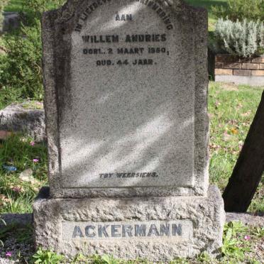 ACKERMANN Willem Andries -1960