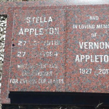 APPLETON Stella 1918-1994 &amp; Vernon 1927-2011