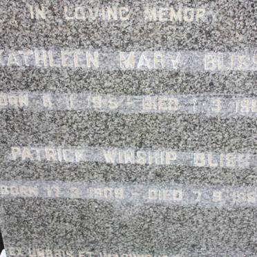 BLISS Patrick Winship 1909-195? &amp; Kathleen Mary 1915-1985