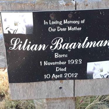 BAARTMAN Lilian 1933-2012