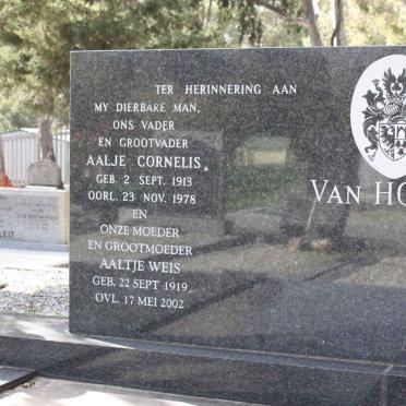 HOORN Aalje Cornelis, van 1913-1978 &amp; Aaltje Weis 1919-2002