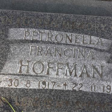 HOFFMAN Petronella Francina 1917-1985