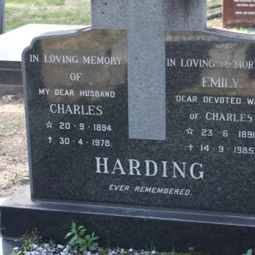 HARDING Charles 1894-1978 &amp; Emily 1891-1985