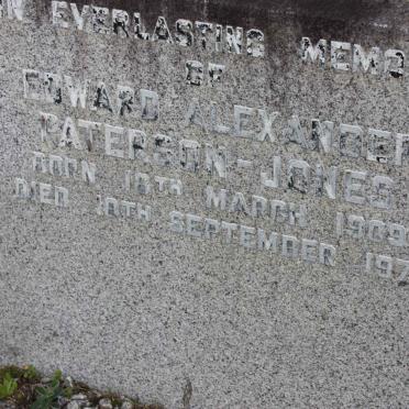 JONES Edward Alexander, Paterson 1909-1977