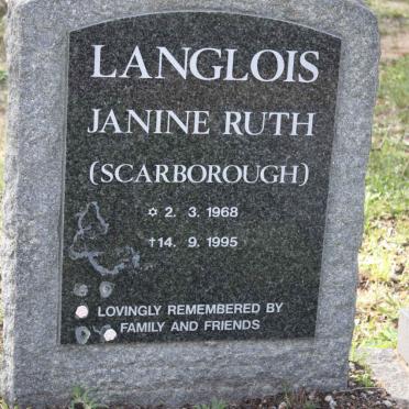 LANGLOIS Janine Ruth nee SCARBOROUGH 1968-1995