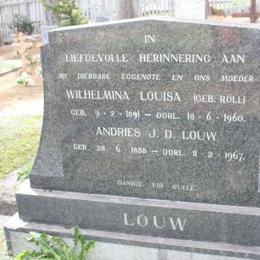 LOUW Andries J.D. 1888-1967 &amp; Wilhelmina Louisa ROLL 1891-1960