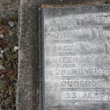 LOUW Andries -1933 &amp; Gertruida Johanna VOS -1945