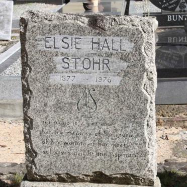 STOHR Elsie Hall 1877-1976