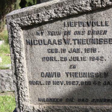 THEUNISSEN Nicolaas W. 1918-1942 :: THEUNISSEN Dawid -1927 